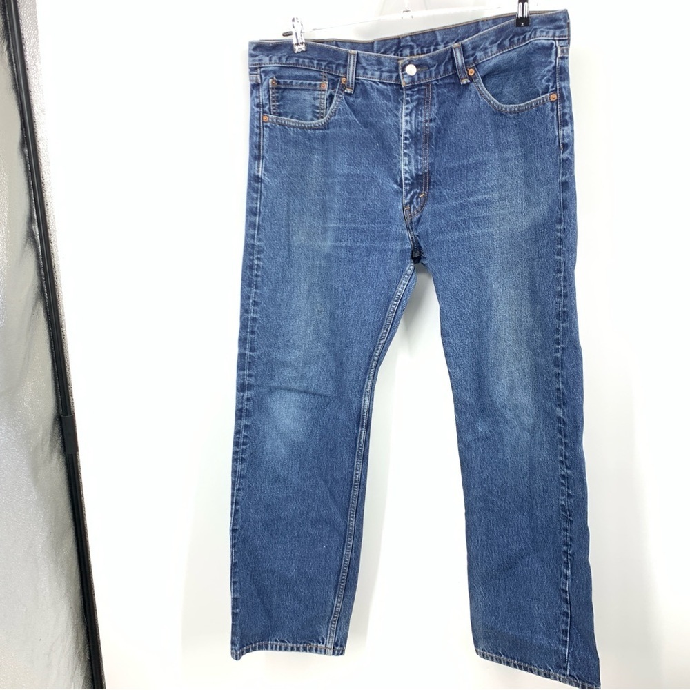 Levis Men Size 40 x 32‎ Jeans 505 Regular Fit Straight Light Wash Pants Cotton